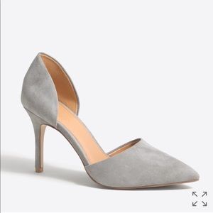 🔘 Grey J.Crew D’Orsay Suede Pumps 🔘